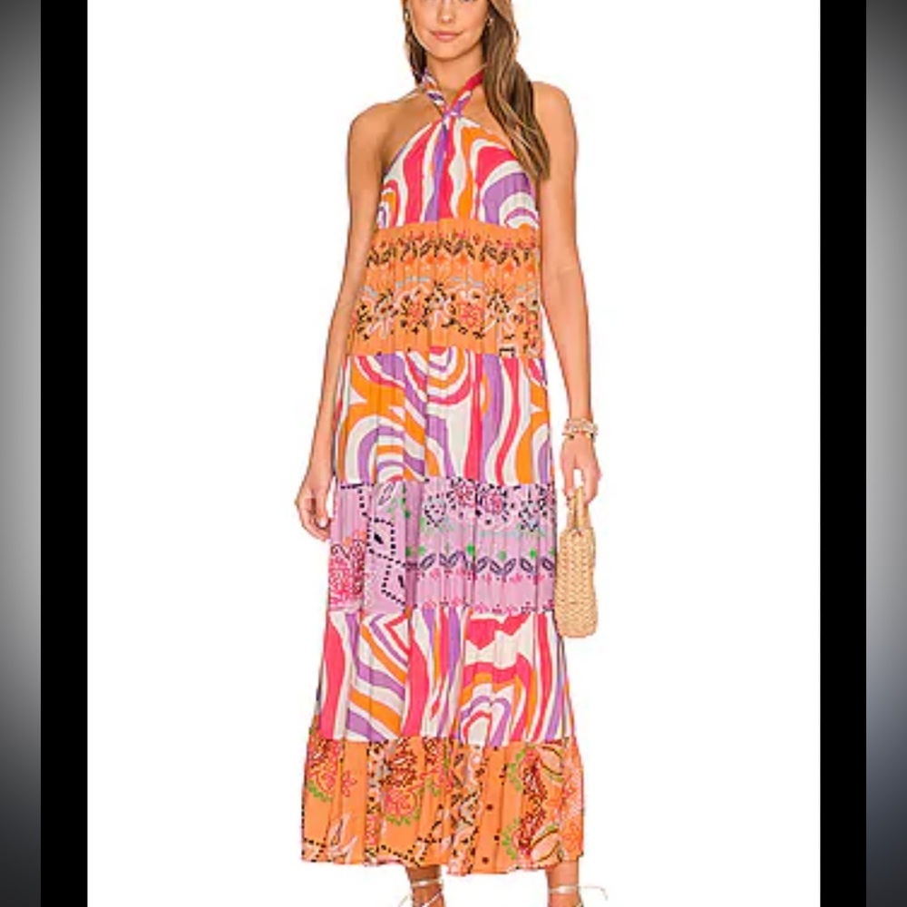 Sundress Revolve Camila Long Dress Mix Comporta / Saint Tropez Size Small